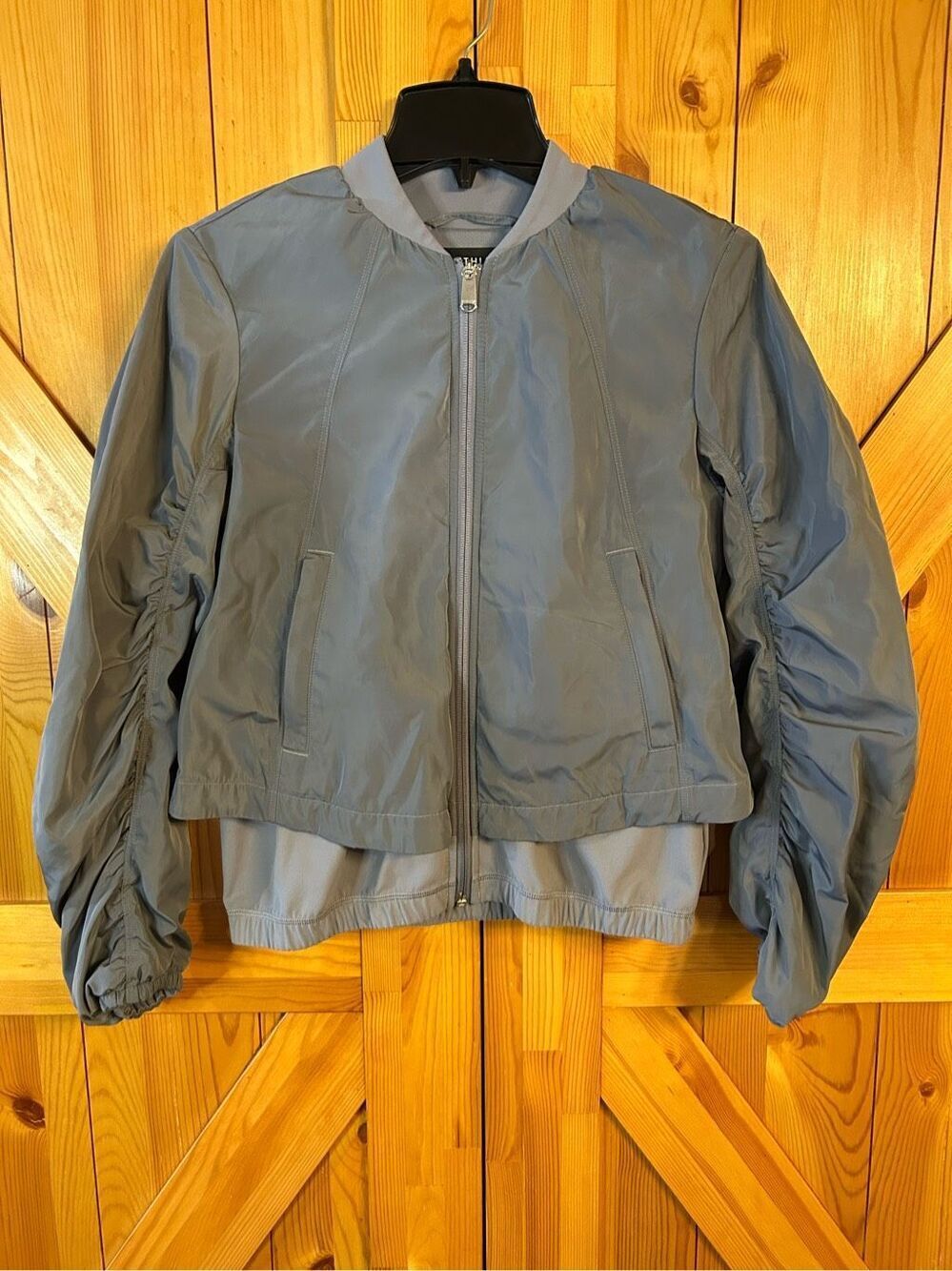 Athleta Bomber Jacket, Coastline Blue, Size XXS Coat (0736)
